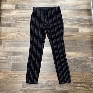 A new day • plaid side zip cropped stretch pants